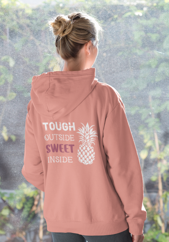 Sweet On The Inside Pineapple Hoodie, Back Graphic