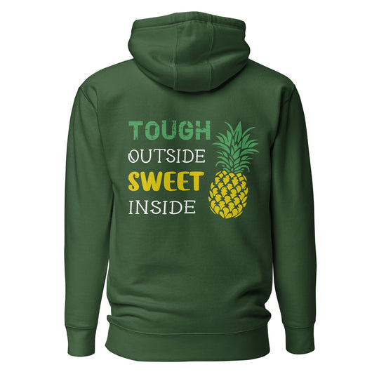 Sweet On The Inside Pineapple Hoodie, Back Graphic