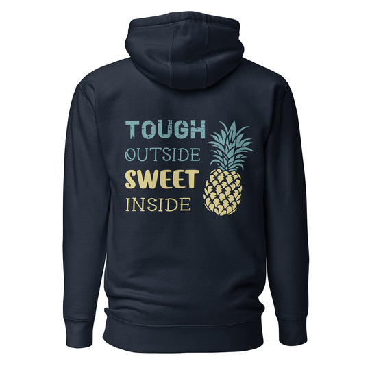 Sweet On The Inside Pineapple Hoodie, Back Graphic