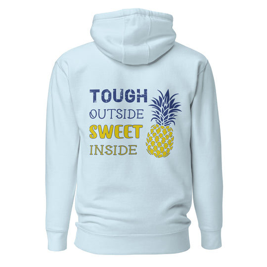 Sweet On The Inside Pineapple Hoodie, Back Graphic