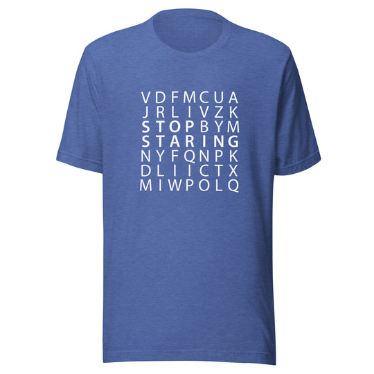 Stop Staring Word Search T-Shirt