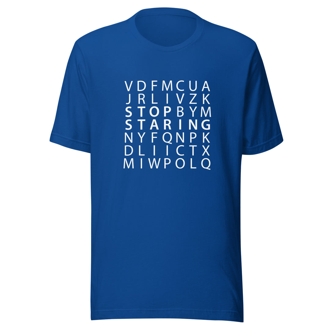 Stop Staring Word Search T-Shirt