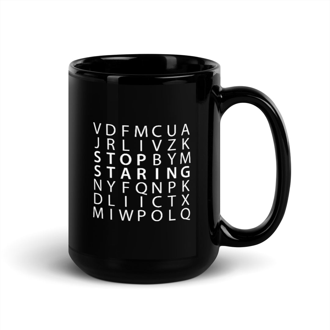 Stop Staring Crossword Mug, Double Sided - Cause